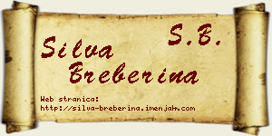 Silva Breberina vizit kartica